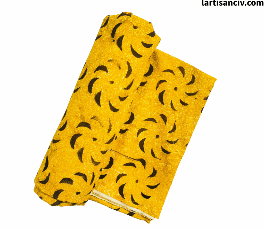 Tissu Africain Cire Jaune