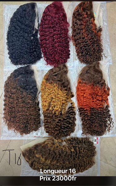 Perruques Bouclées en Cheveux 100% Vierge