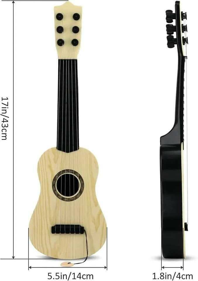 Guitare acoustique à 6 cordes pour enfants, marron 18 pouces