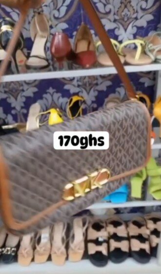 Brown bag with print