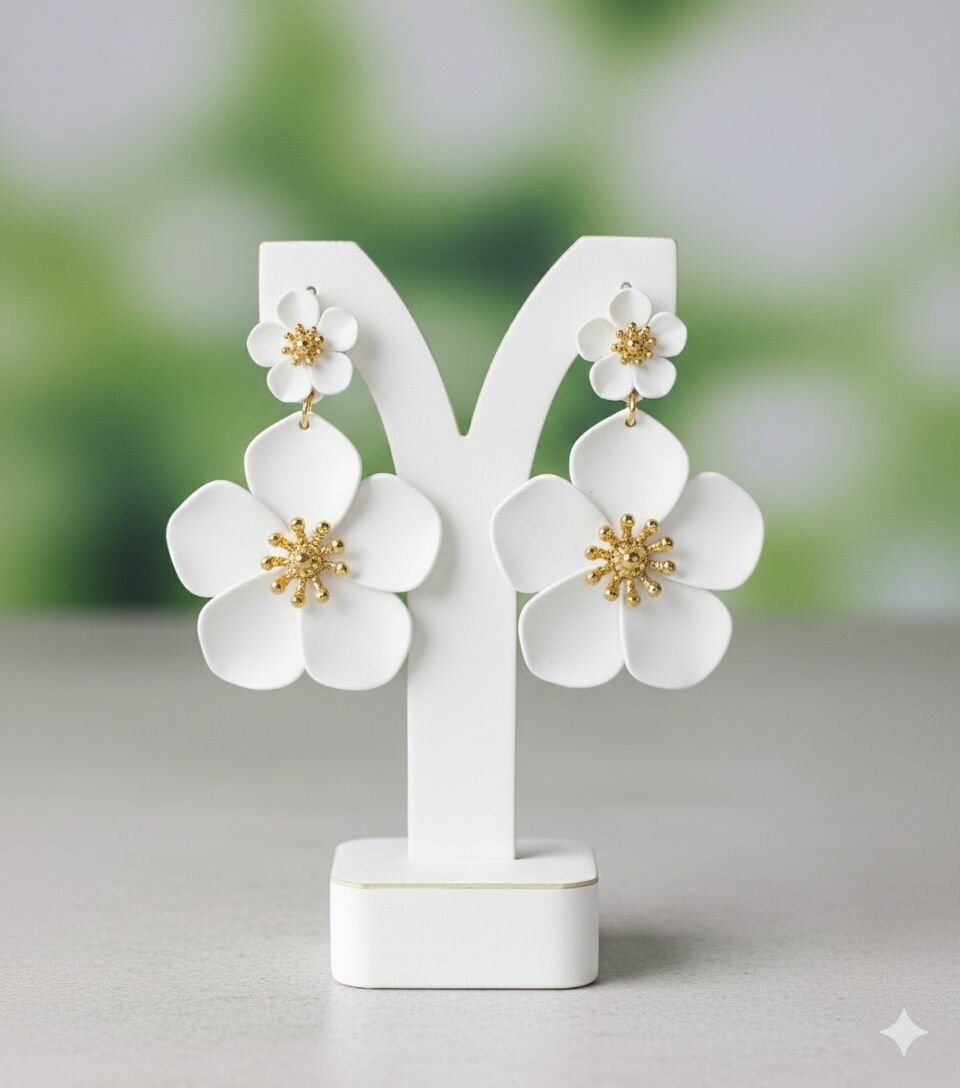 Boucle d'oreilles en fleurs