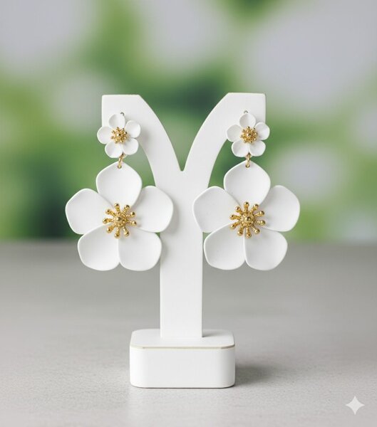 Boucle d'oreilles en fleurs