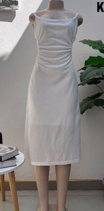 White two-layer dress