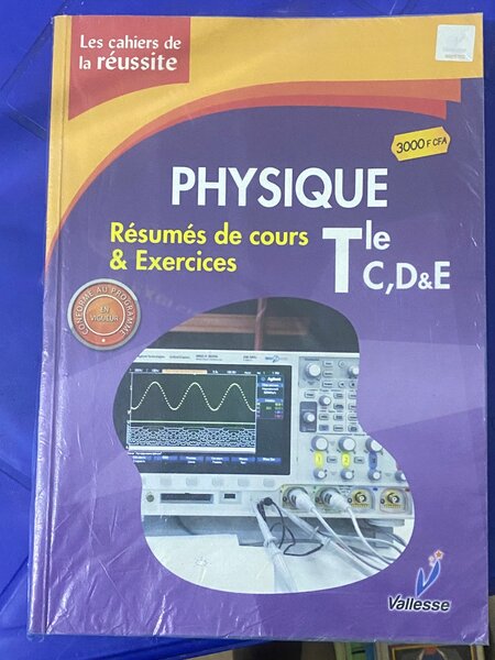 Manuels de Chimie, Physique et Maths Terminale