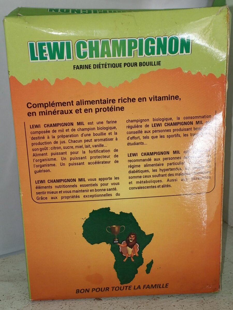 Céréale de mil champignon