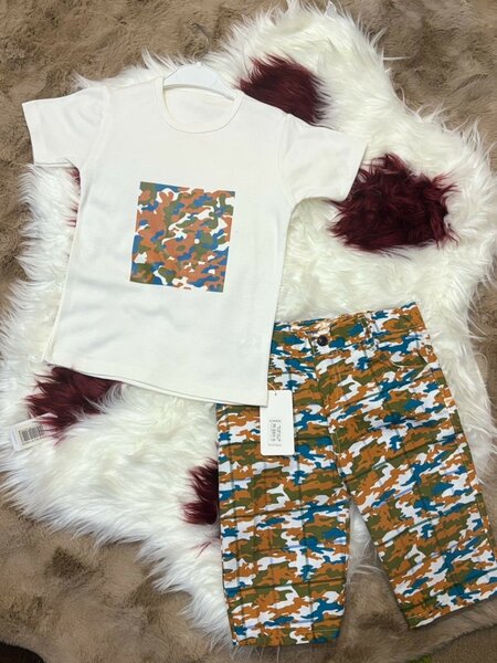Ensemble T-shirt et Short Camouflage Enfant