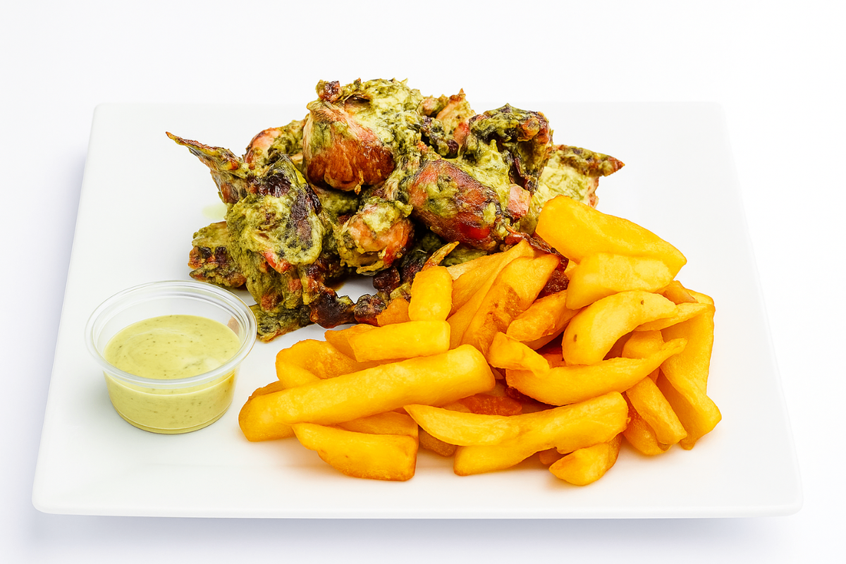 Poulet braisé mariné à la crèm