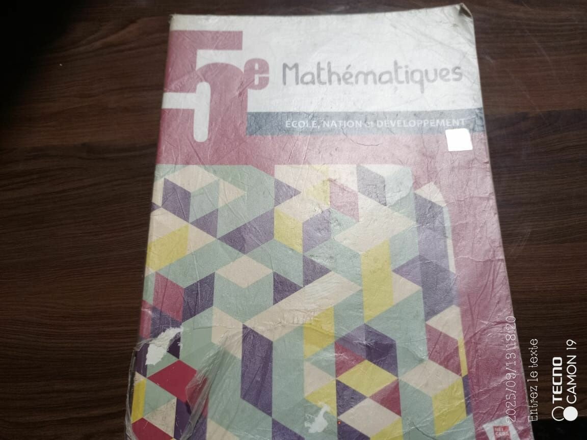 Livre Mathématiques 5ème