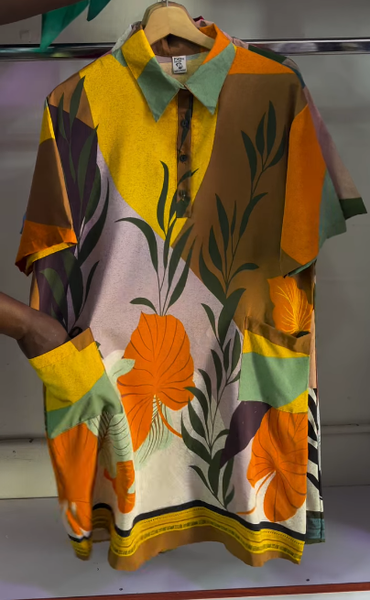 Beautiful flowery shirt dress