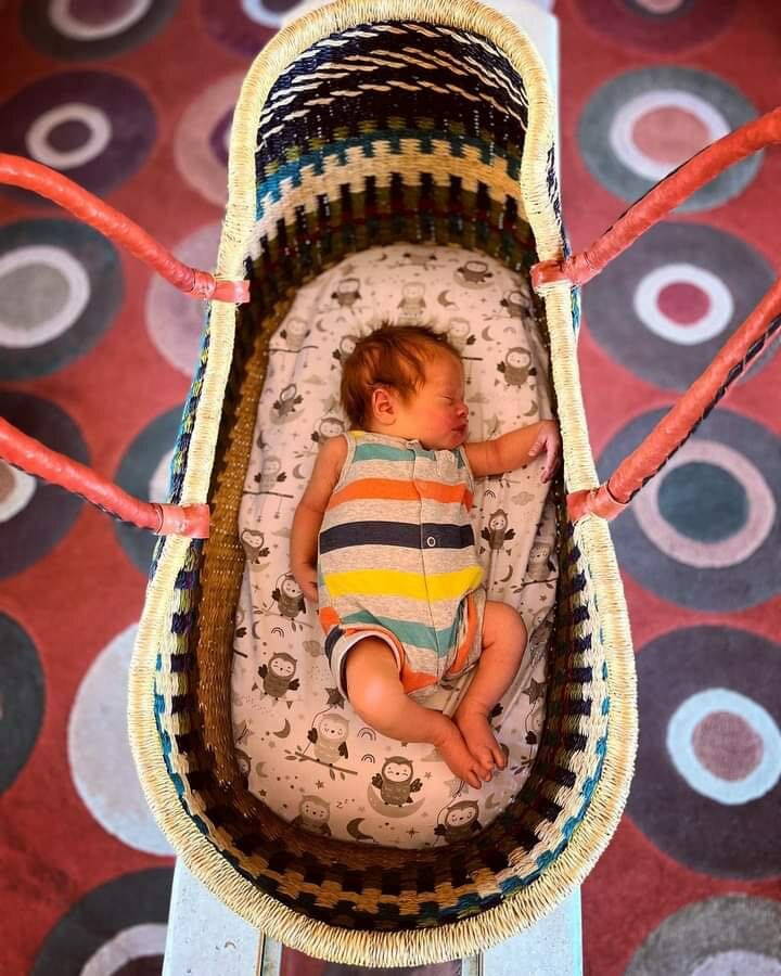 Hand woven Baby Basket