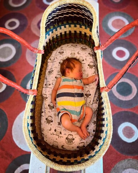 Hand woven Baby Basket