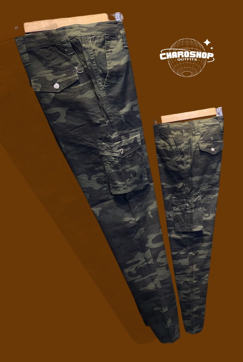 Pantalon cargo treillis