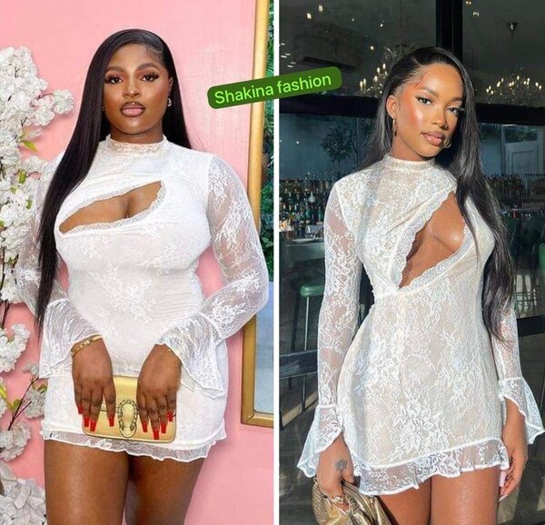 Robe en dentelle blanche sexy