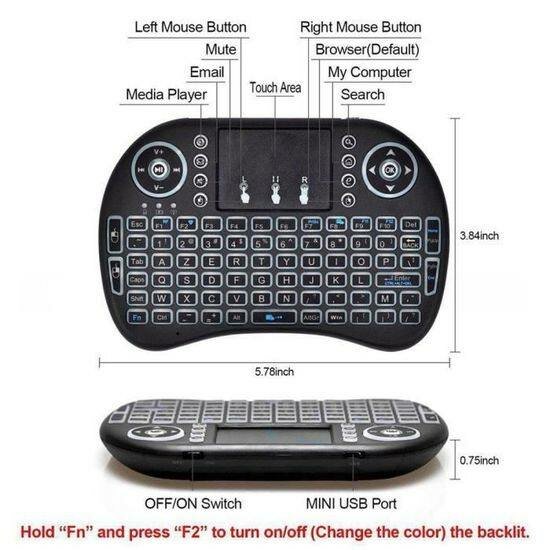 Clavier sans fil mini 2.4 GHz