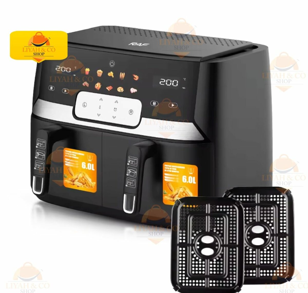 Friteuse à air double 9L