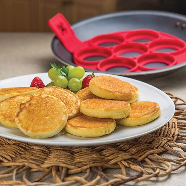 Pancake Moules Silicone Moule à gâteau Passe au lave-vaissel