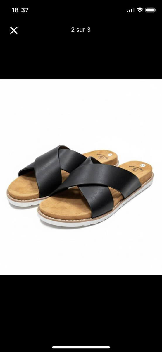 Sandales cuir confortables