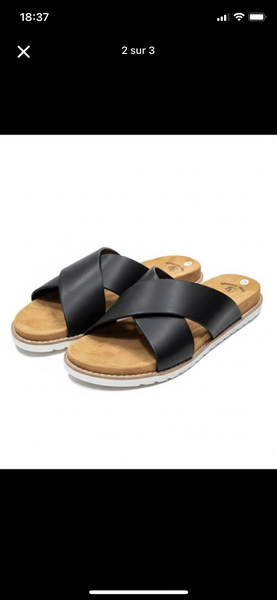 Sandales cuir confortables