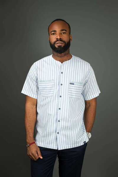 Chemise rayée légère homme