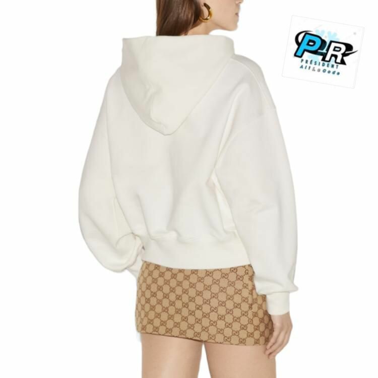 Sweat à capuche Gucci blanc élégant