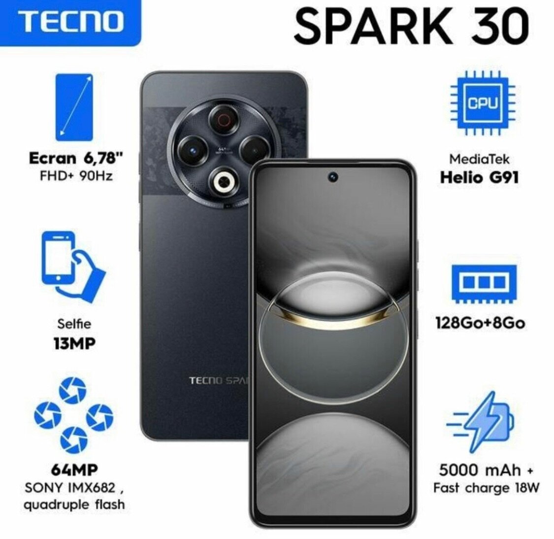 Téléphone tecno Spark 30C