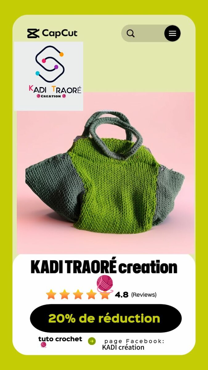 Sacs tricoter en coton