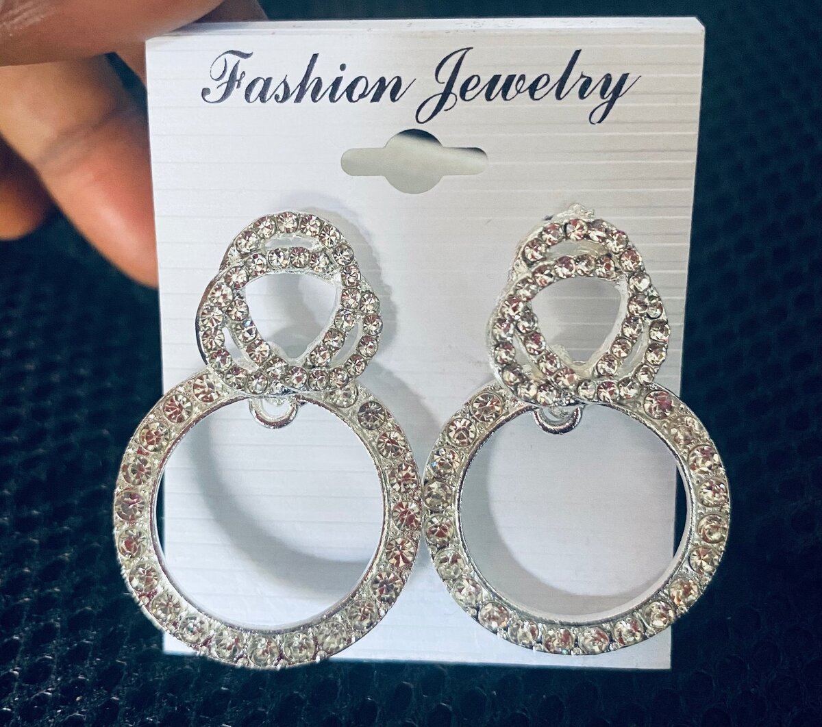 Boucles d'oreilles en strass