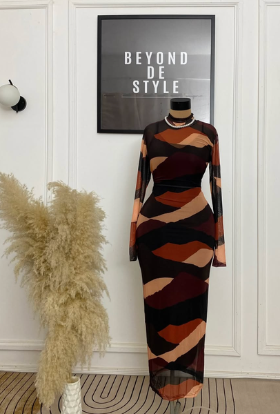 SWEET GIRL MESH MIDI DRESS