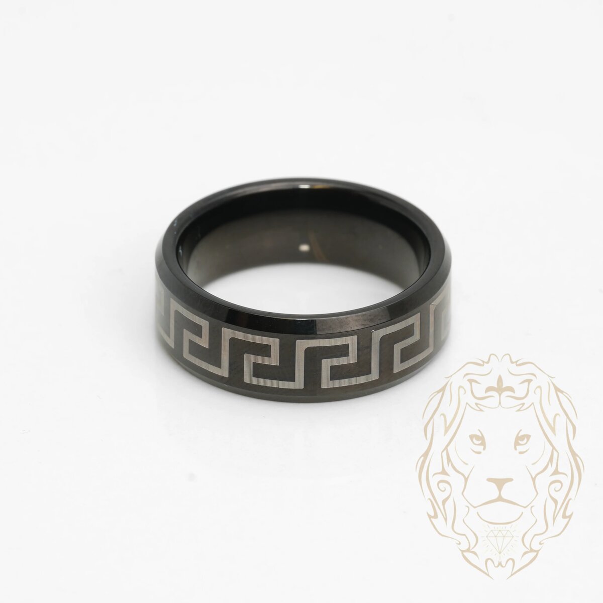 Anneau Homme Acier Design Grec