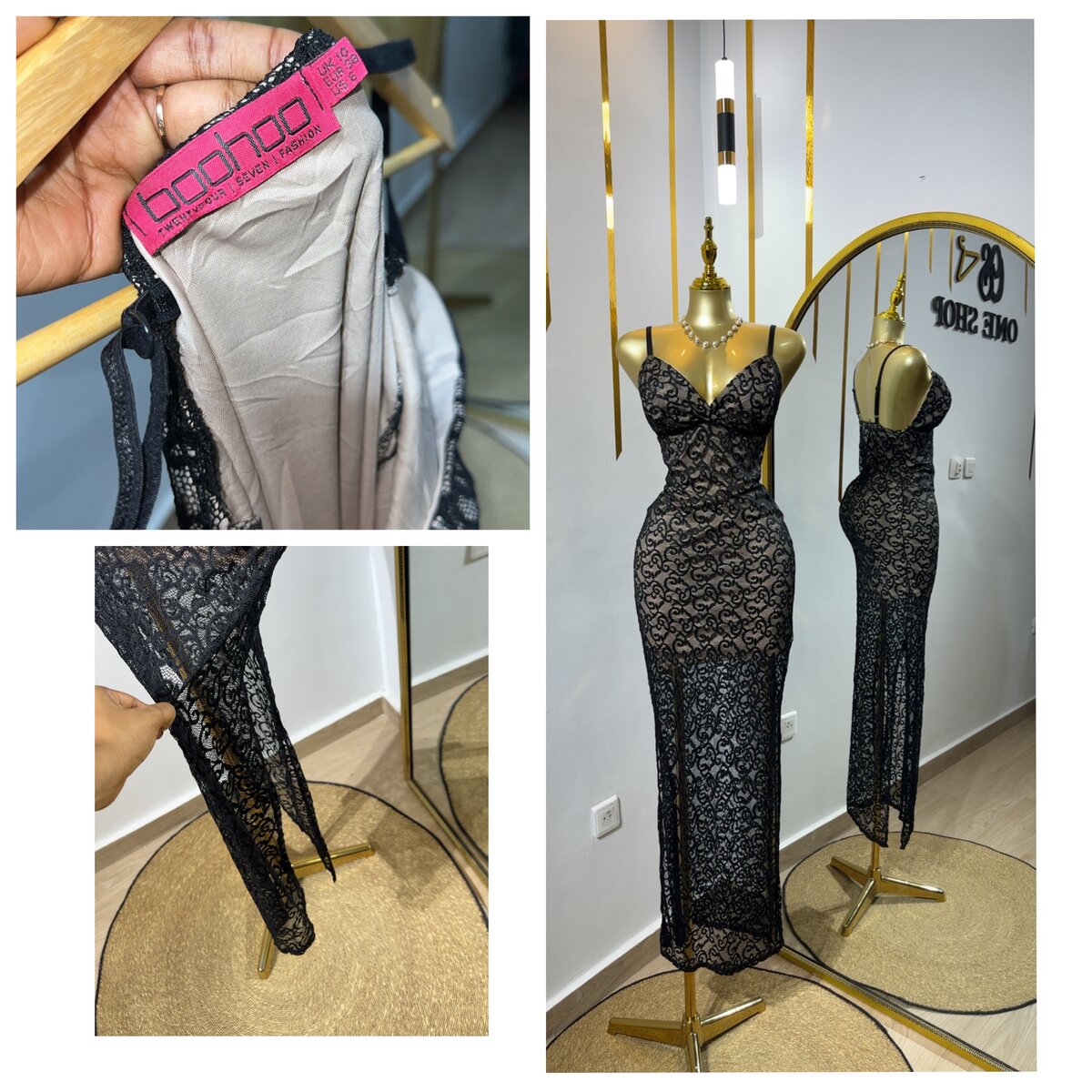 Robe longue en dentelle bohème