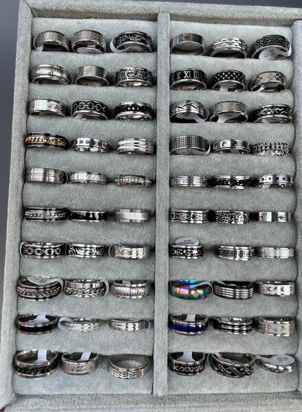 Bagues en acier inoxydable élégantes