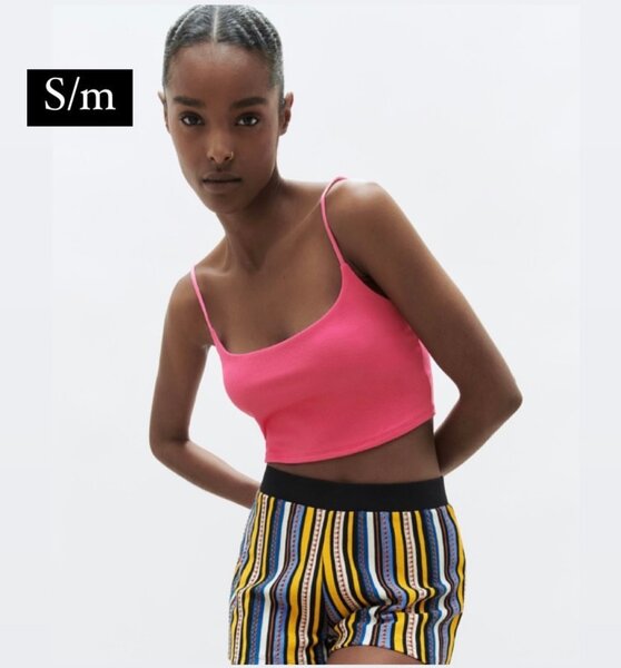 Zara pink crop top.