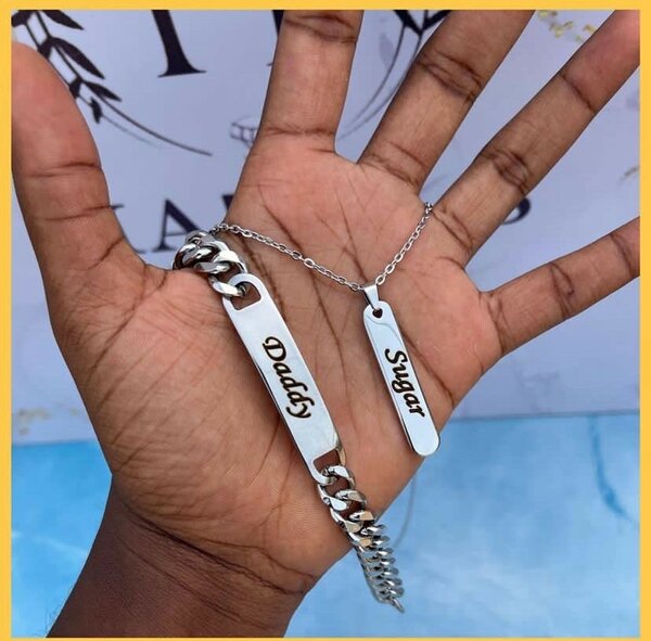 Customized necklace with customized bracelet