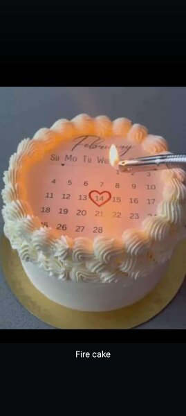Viral Trending Fire Cake