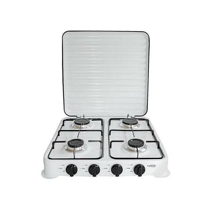 Campus Cuisinière De Table 4 Feux Avec Couvercle Strié En In