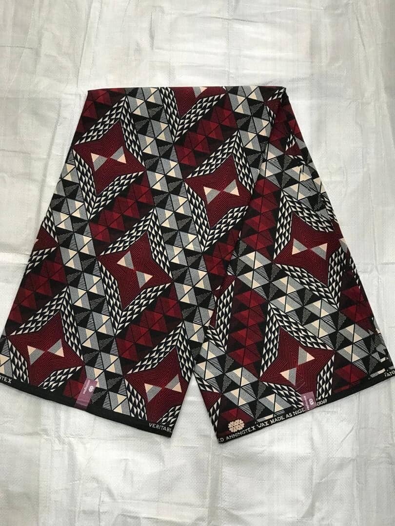 Original Cotton Wax Chitenge Fabric with 6 Yard Print
