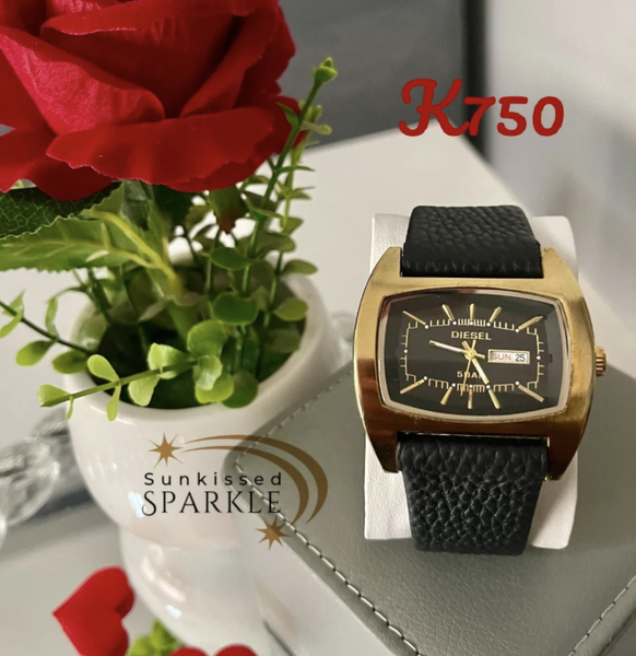 Unisex watch- Stainless, Non Tarnish, Leather belt 