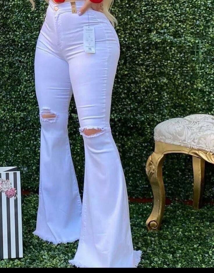 Jean à pattes d'éléphant tendance