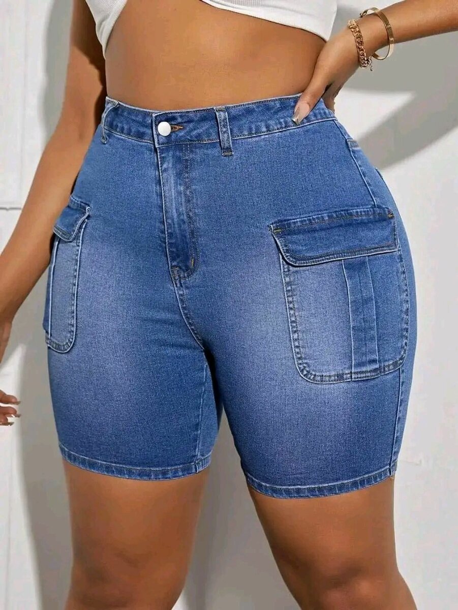 Short en jean taille haute