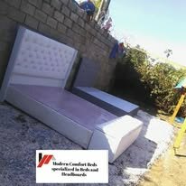 custom made bed with a high base