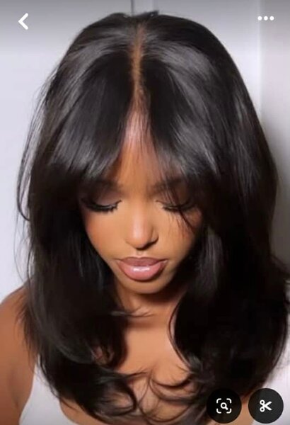 Perruque synthétique noire T16