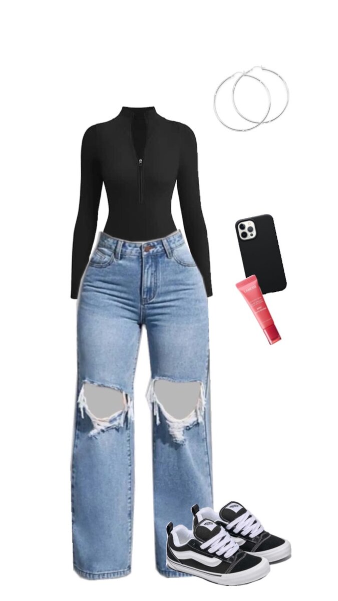 Jean large décontracté tendance