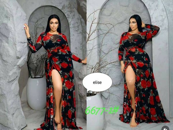 Robe élégante à motifs floraux