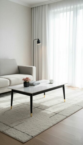 Table centrale marbré