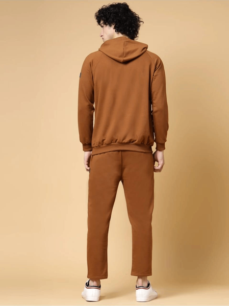 2 Pcs Man's Fleece Printed Track Suit