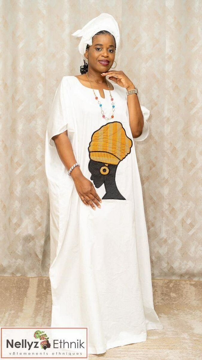 Robe longue multicolore