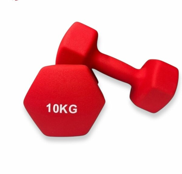 Haltères Néoprène 10kg Rouge