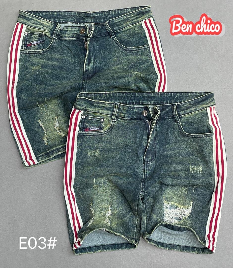 Shorts en jean imprimé