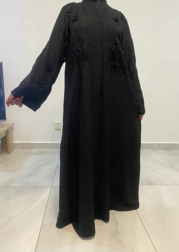 Abaya élégante noire femme