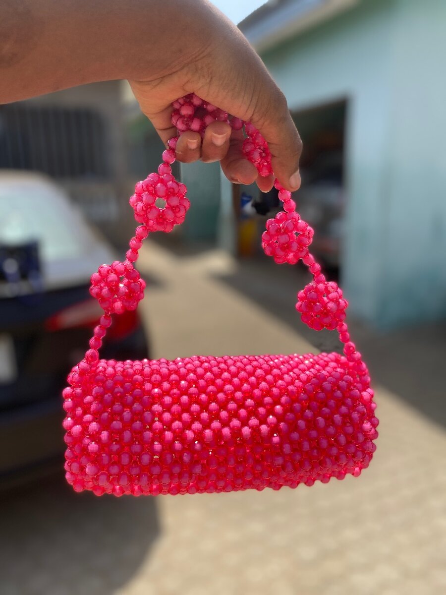 Barbie pink log bag